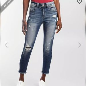 Womens Kancan Signature high rise ankle skinny jeans.